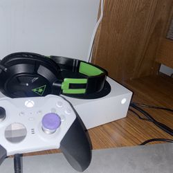 Used Xbox With Games And Elite Controller.