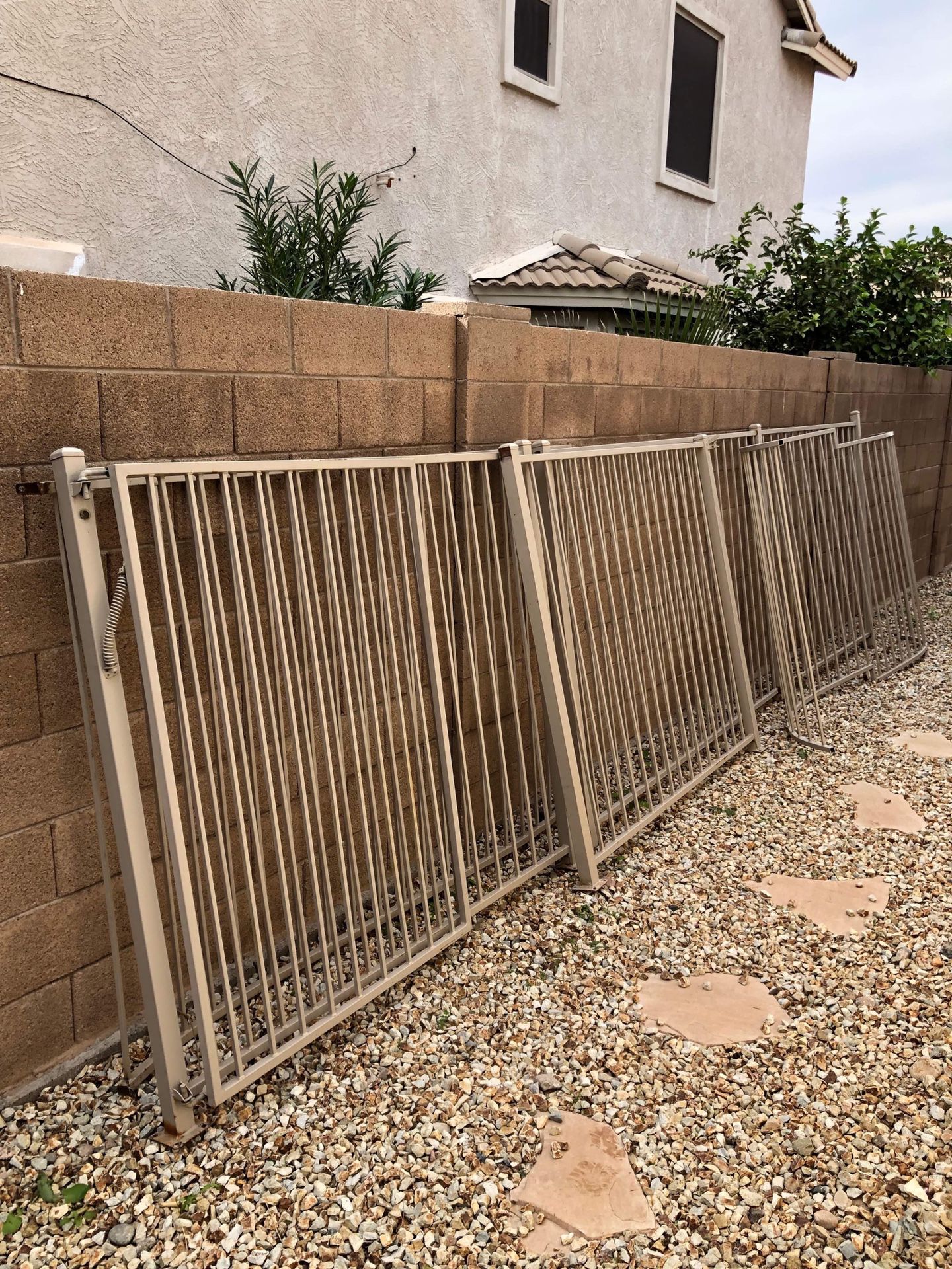 Pool fencing with gate