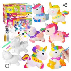 Brand new Unicorn Painting Kit come with art supplies and 8 unicorn figurines.