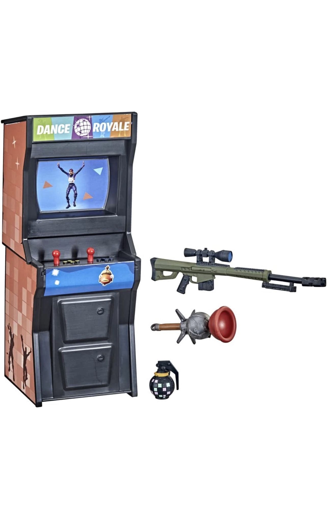 Fortnite Victory Royale Series Arcade Collection Orange Arcade Machine Collectible Toy with Accessories - Ages 8 and Up, 6-inch