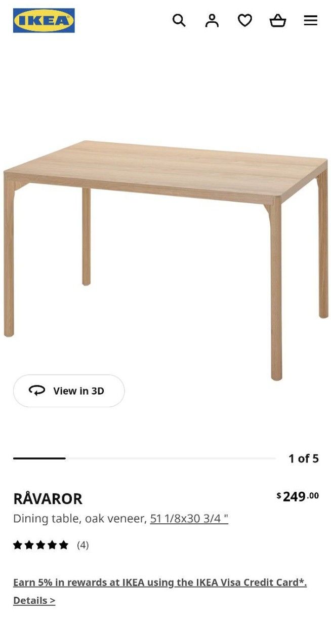 Ikea RÅVAROR Dining Table for Sale in San Diego, CA - OfferUp