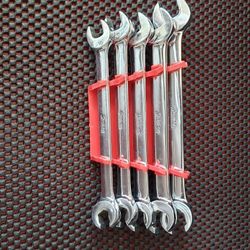 SNAP-ON TOOLS  5 - pc. 6 - Point Open /  Flare Wrenchs. 10mm - 14mm             ((  FULL SET  ))