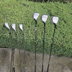 Nike Golf Clubs  3 Irons  And 3 Hybrid 
