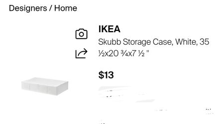 IKEA Skubb Storage Case White