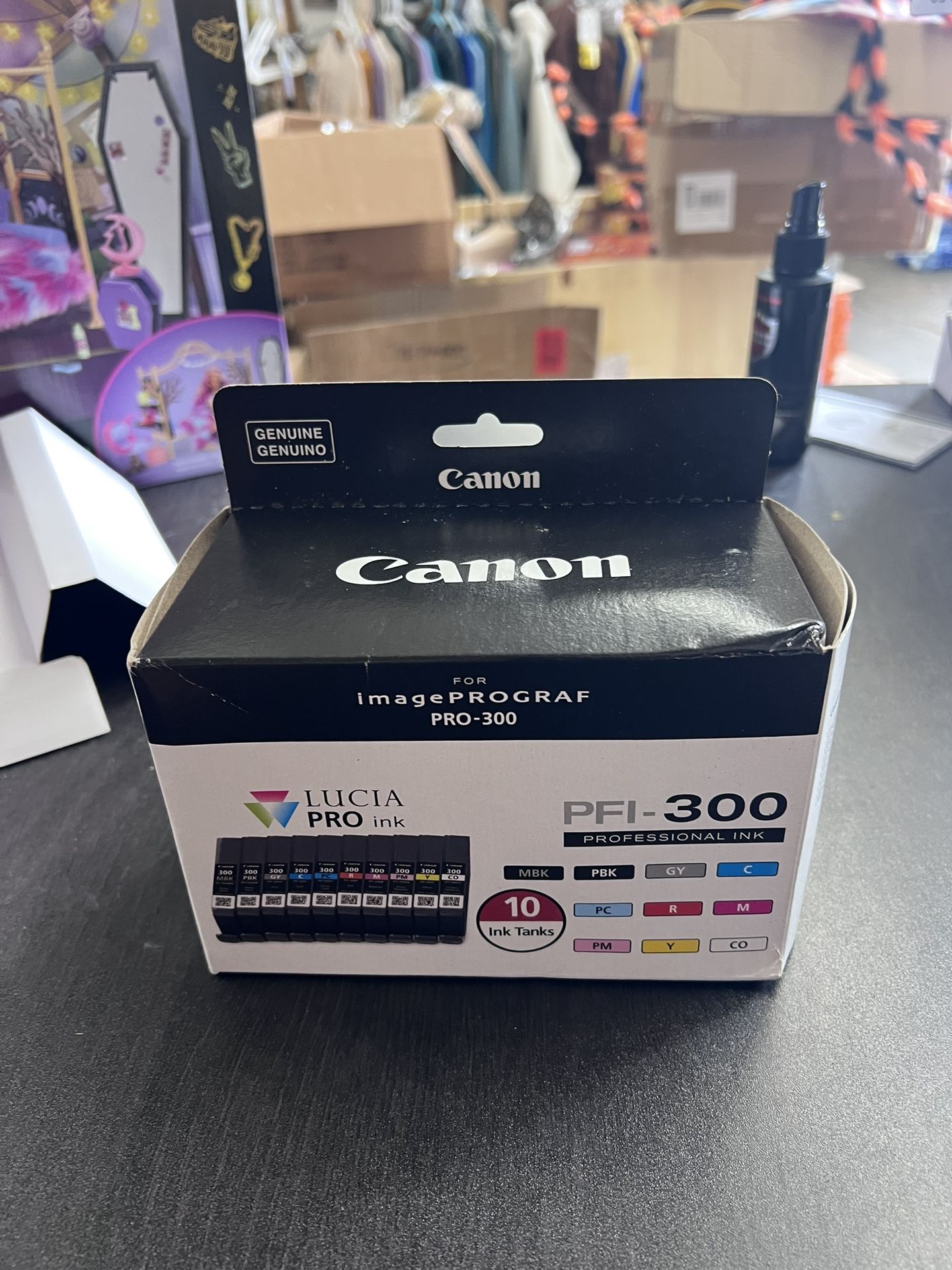 Canon PFI-300 Lucia PRO Ink, 10 Ink Tanks, Compatible to imagePROGRAF PRO-300 Printer, Multi, Standard (4192C007)