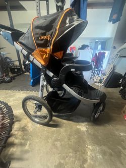 Jeep Jogging Stroller Black and Orange
