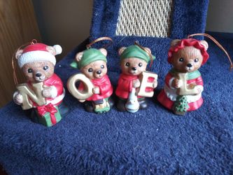 Homco Porcelain Bear Set