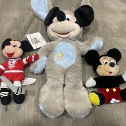 Mickey Mouse Plush Lot 