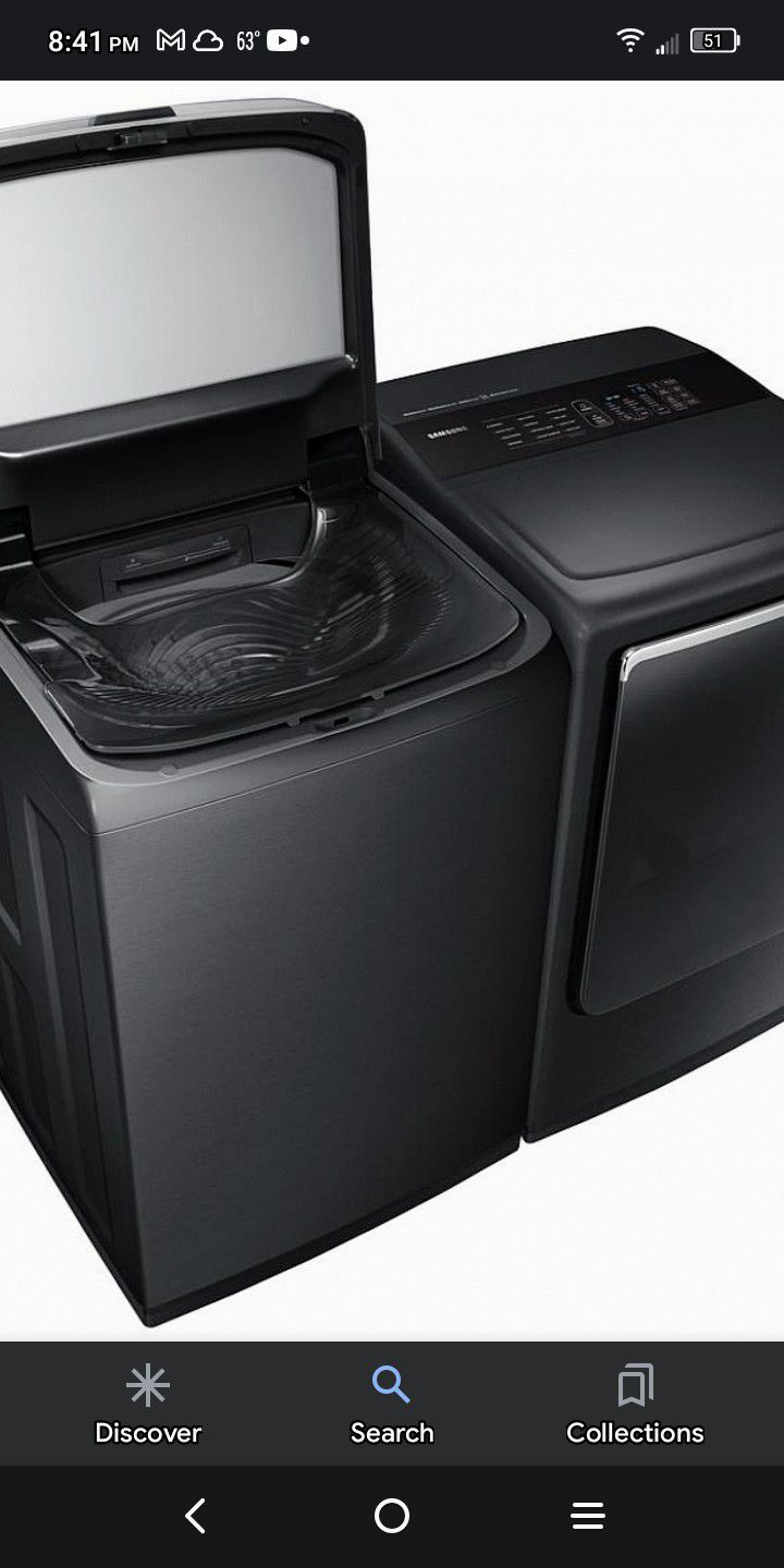 Samsung Top Load washer And Dryer 