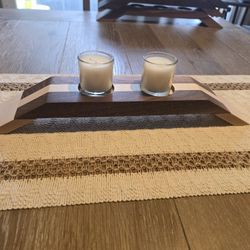 HARDWOOD CANDLE HOLDERS