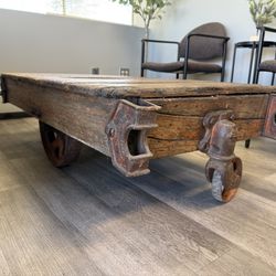 Vintage Railroad Cart Coffee Table