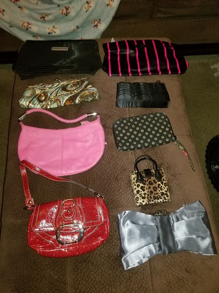 9 small Women's bags All for $8.00