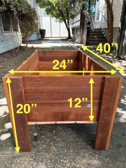 Brand new, handmade wooden planter box.