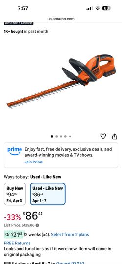 Black & Decker Cordless Hedge Trimmer
