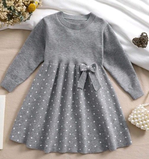 New Beautiful Knit Girl Dress Size 6