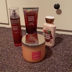 Winter Candy Apple 4 Piece Set