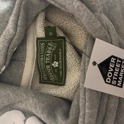 Grey Denim Tear Hoodie (Size M)