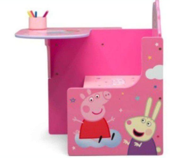 16-21 Peppa Pig Chair Desk with Storage. New