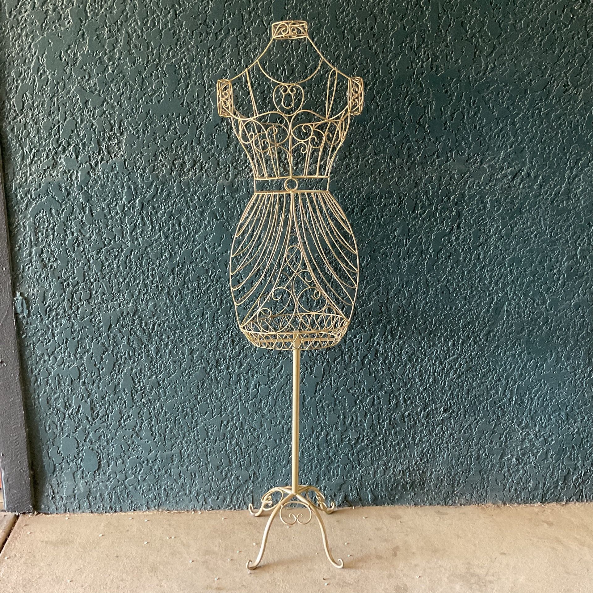 Gold metal dress form mannequin decor