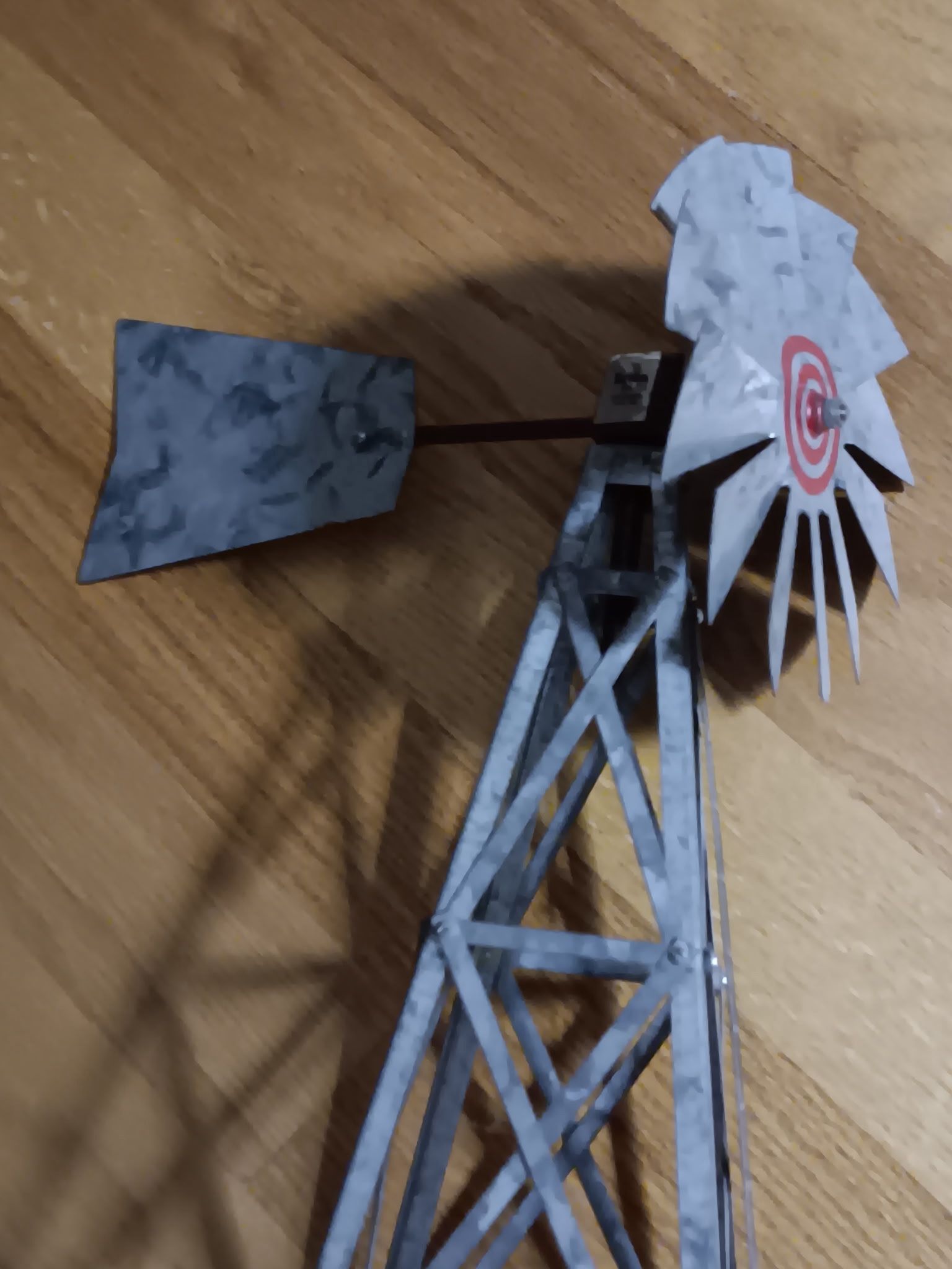 Vintage Toy. Vintage metal windmill.