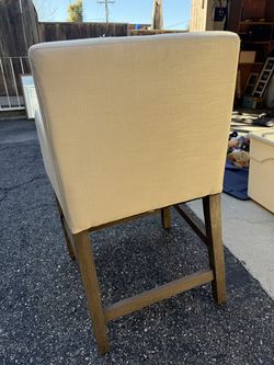 Pottery Barn Upholstered Counter Stool with Arms