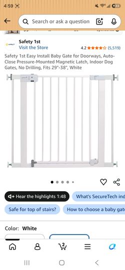 Safety first baby/dog gate