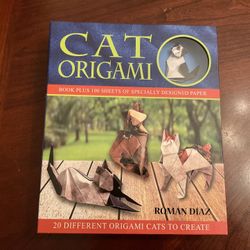 ***JUST REDUCED*** New Cat Origami Book by Roman Diaz/ 100 Sheets of Specially Designed Paper Kit