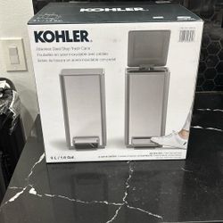 Kohler 6L Steel Step Trash Cans Set Of 2