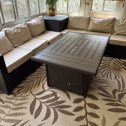 Patio Furniture Set With Large Table 