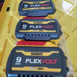 DEWALT 20VMAX/60VMAX FLEXVOLT BATTERIES 9.0AH NEW $200 EACH 