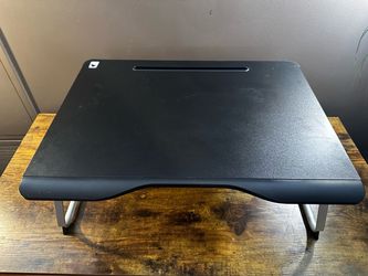 Black Laptop Lap Desk with Folding Legs