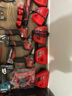 Milwaukee Power Tool Lot with Chargers and Batteries