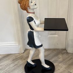 Bombay Company EMMA The French Maid Statue Side Table 35" Tall (2000)