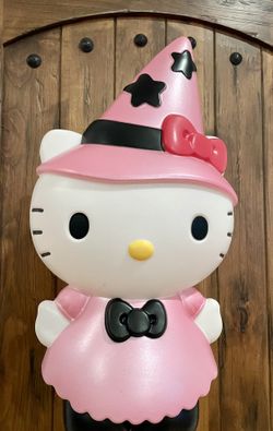 Gemmy 24" Hello Kitty With Witch Hat Blow Mold Halloween Yard Decor 