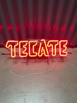 Tecate beer neon sign man cave display tap handel Kegerator bar