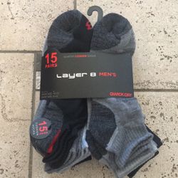 NWT layer 8 men's quarter cushion socks