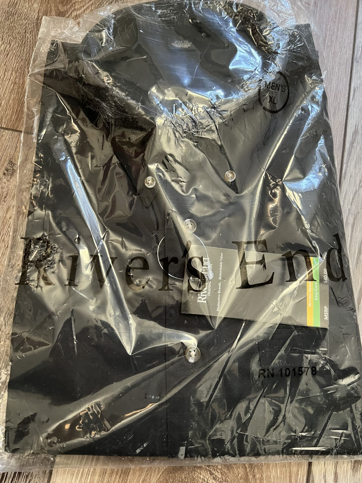 New Rivers End Black Dress Shirt Size XL