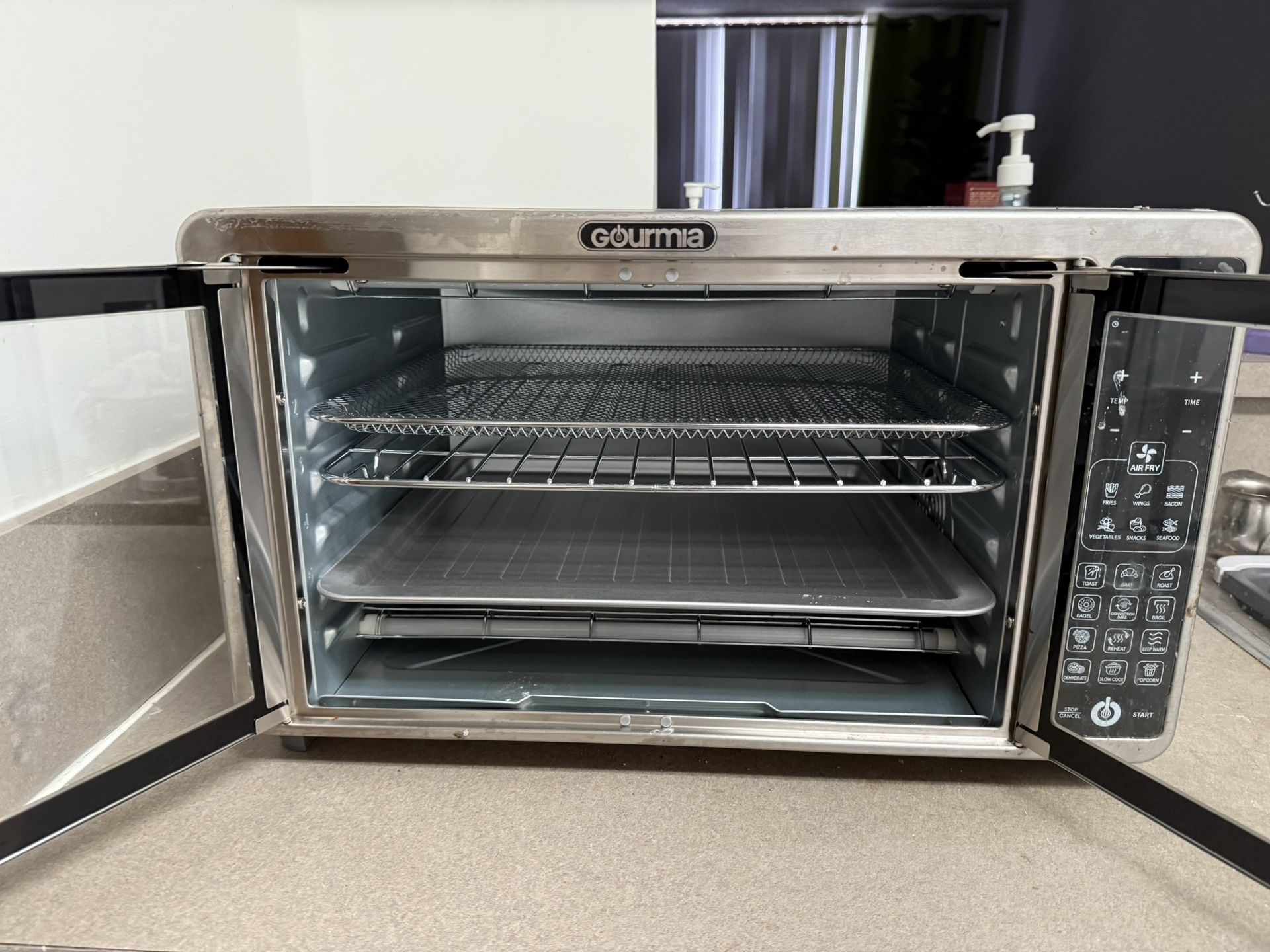 Gourmia Digital Air Fryer Toaster Oven Stainless Steel