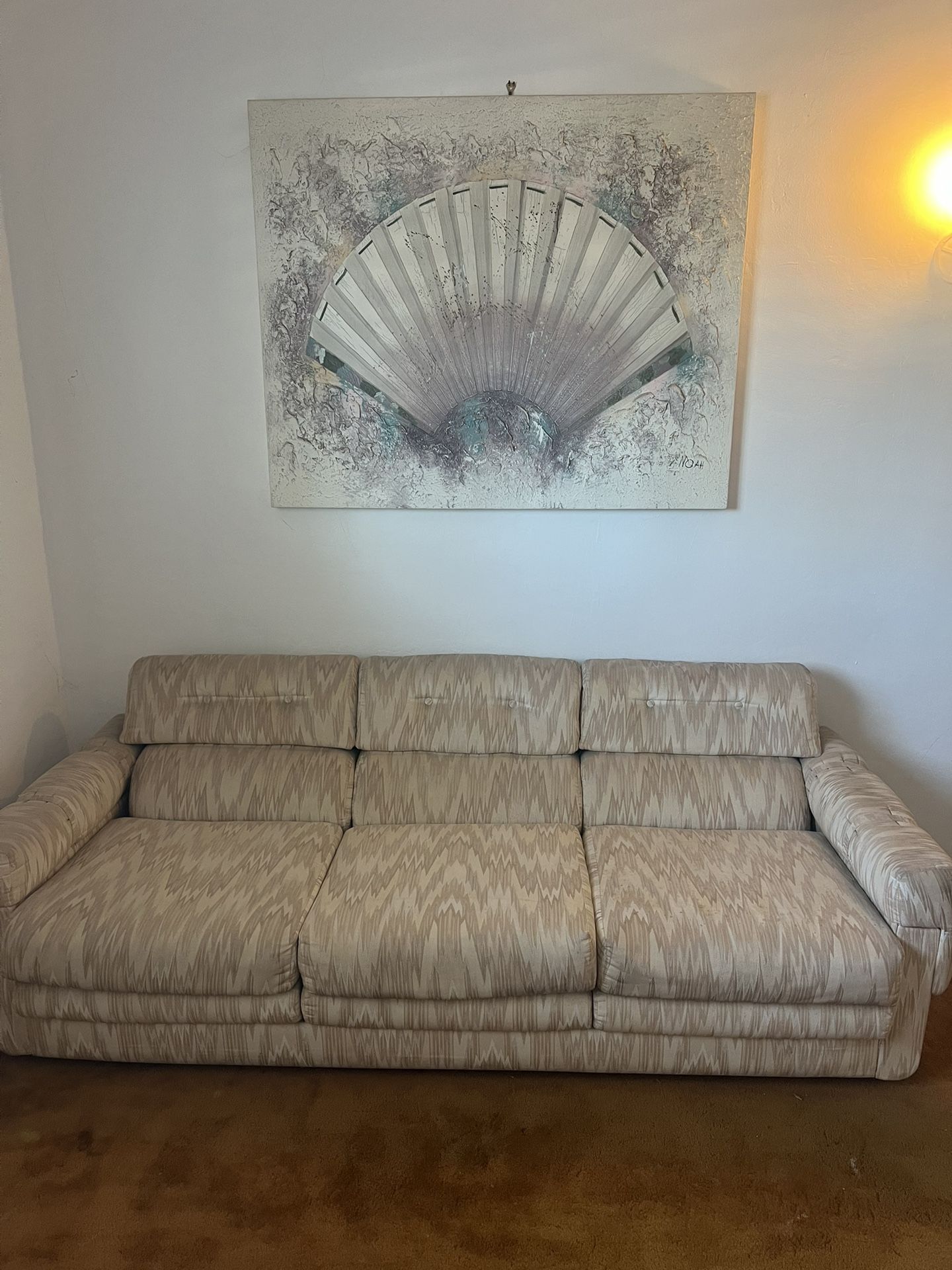 Comfy Neutral Sofa Set (Pick up Today Only)