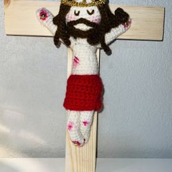 Hand Made Crochet Christ crucified (Cristo Crucificado)