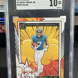 Brian Thomas Jr. - Bomb Squad Rookie - 2024 Donruss - Graded SGC 10