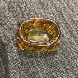Antique Amber Salt Cellar