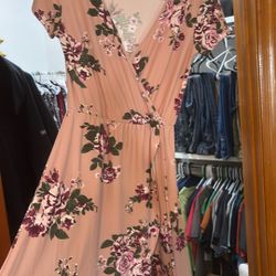 Pink Floral Dress 