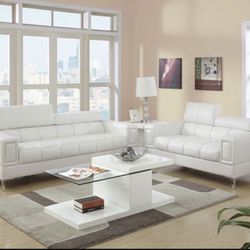 2PC Gerardo Leather Sofa & Love Seat ‼️Limited Stock‼️