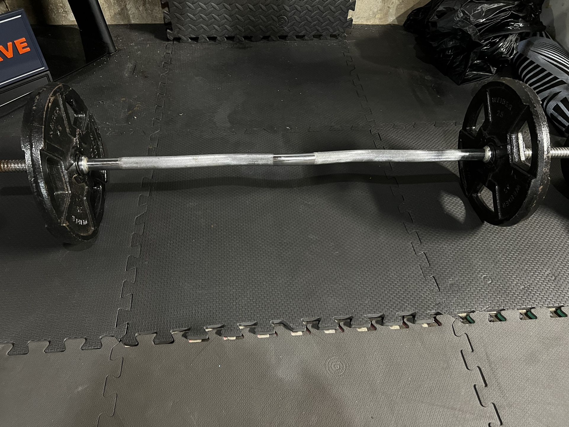 Curling Bar With Plates