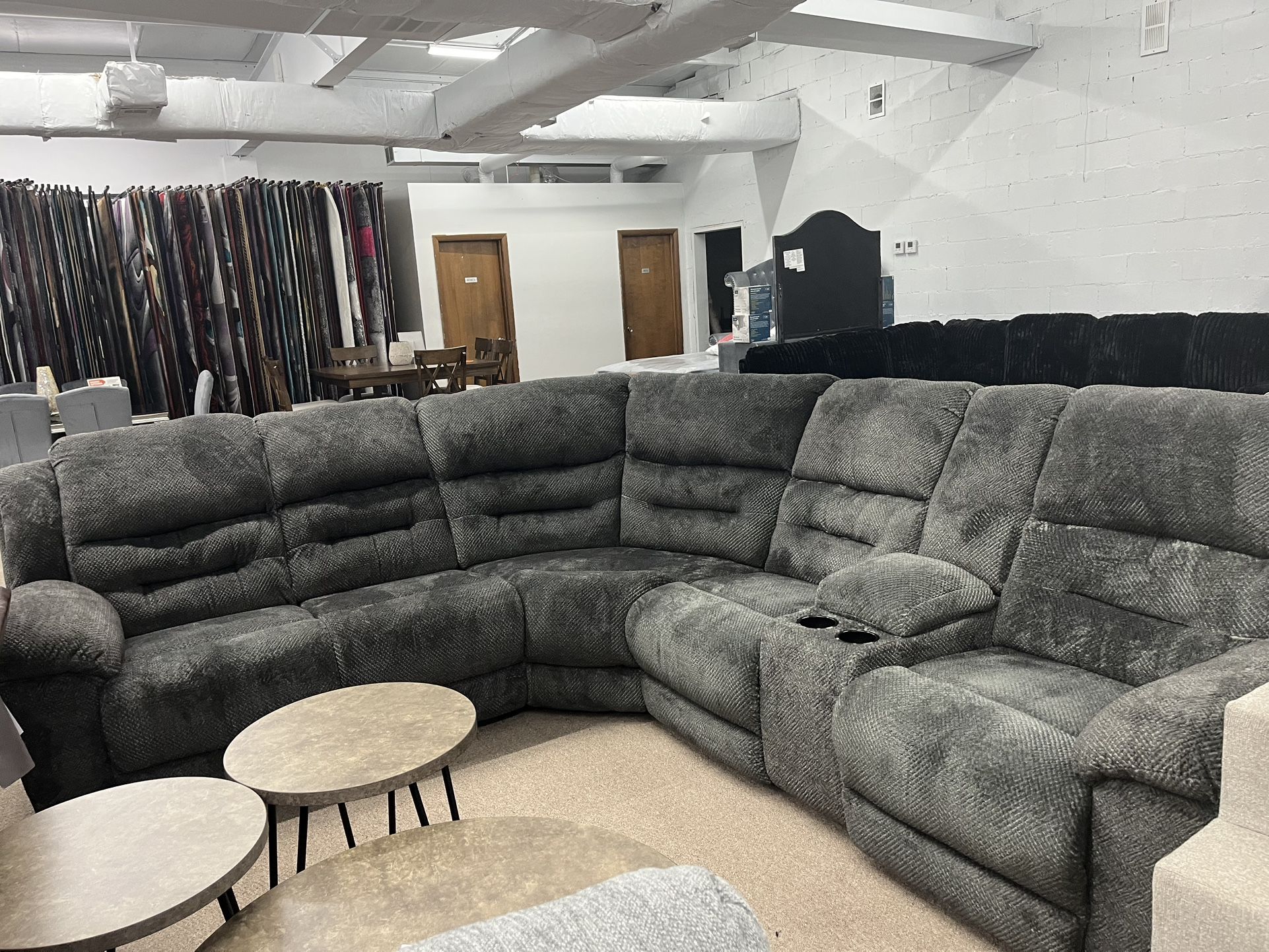 Durable Soft Power Recliner Sectional With USB