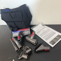 Dyson Accessories Lot With Carrying Bag 