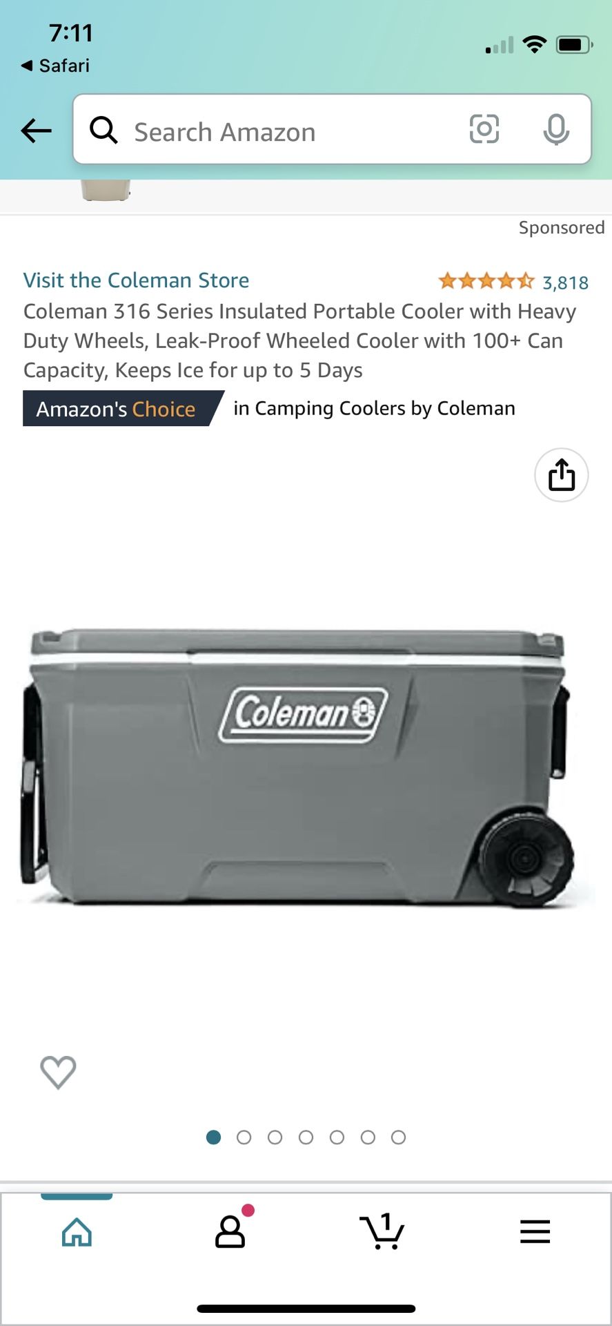 Nfl Dallas cowboys Coleman rolling ice chest 60qt holds 94 cans brand new  for Sale in Riverside, CA - OfferUp