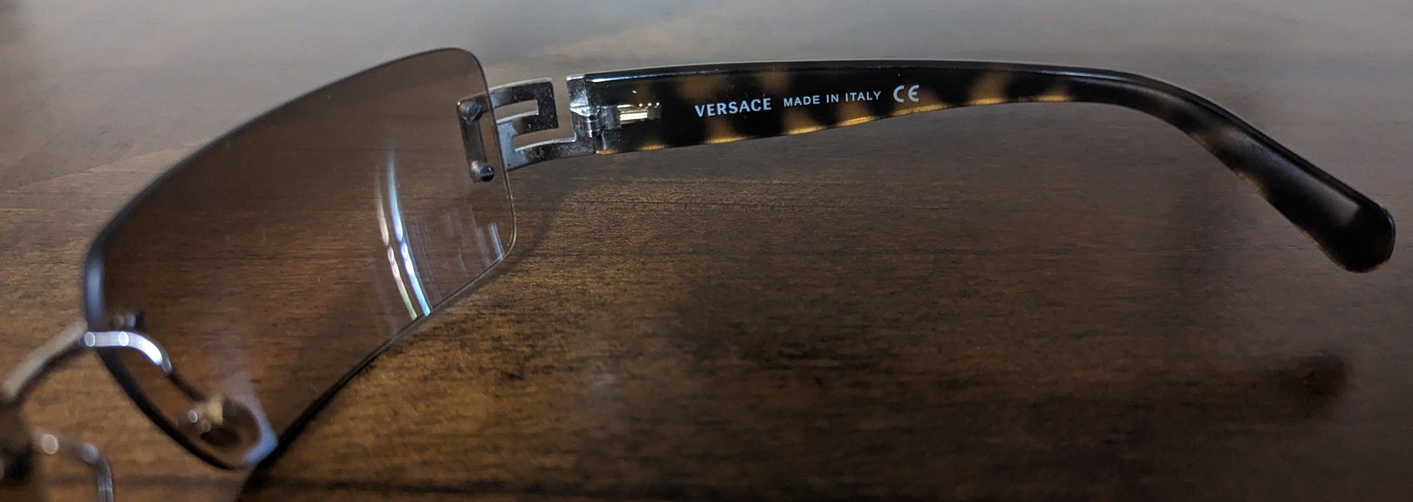 Authentic Versace MOD 2017-B 1000/8Z Rimless Sunglasses Tortoise Silver Y2K 64-1 Versace Silver Sunglasses for Women | eBay main image 4