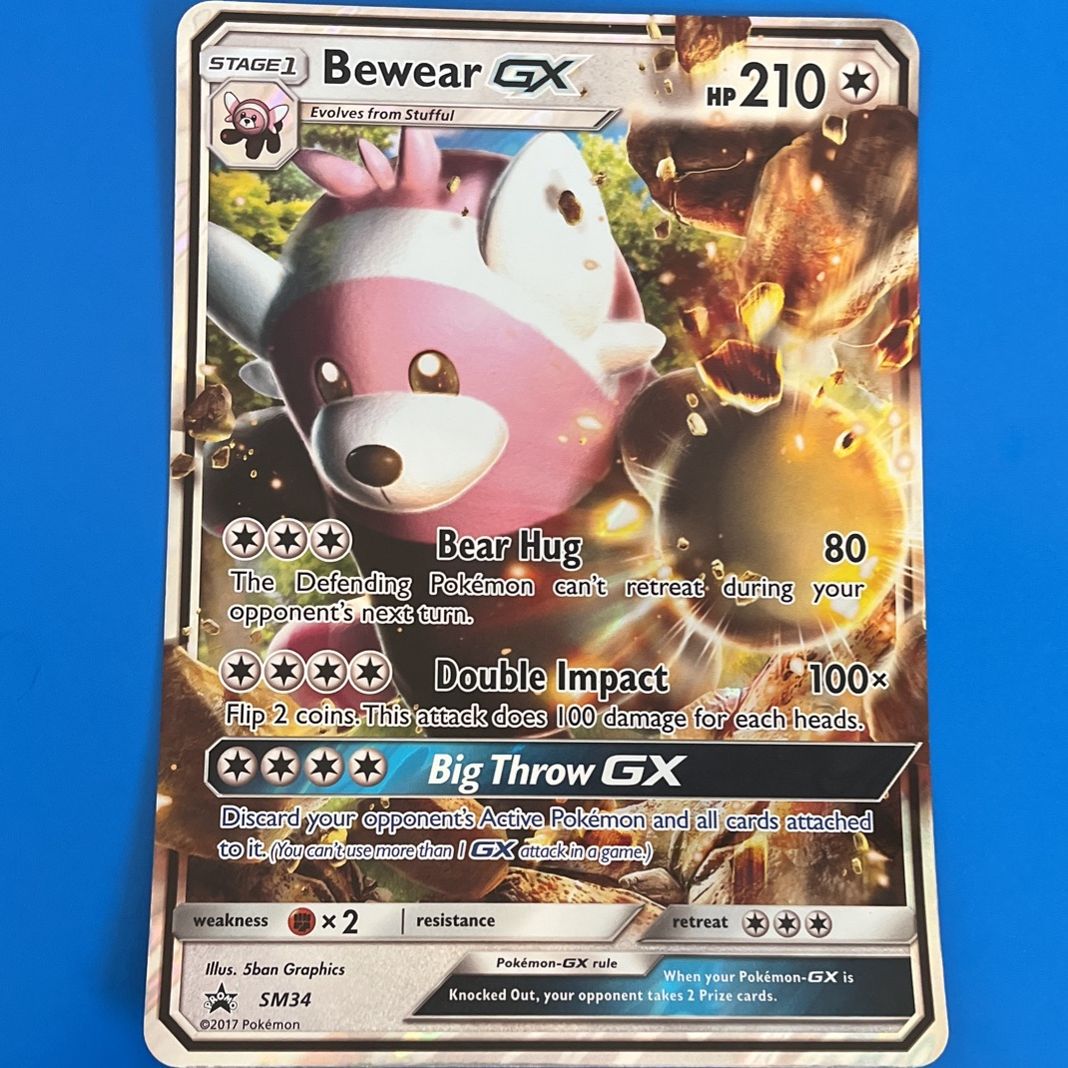 pokemon bewear card Custom, Holographic, Glossy, Pocket TCG Handcrafted Pokmon Cards